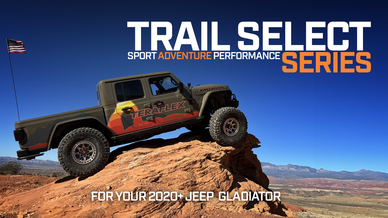 TeraFlex 2042000 3.5" Trail Select Adventure Kit with Falcon 2.1 Shocks, Jeep Gladiator JT