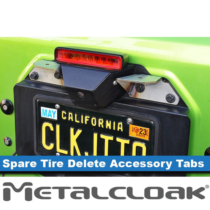 JL Wrangler Spare Tire Delete Flag/Antenna Tabs
