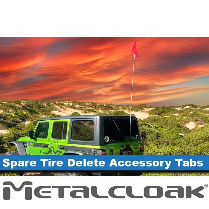 JL Wrangler Spare Tire Delete Flag/Antenna Tabs