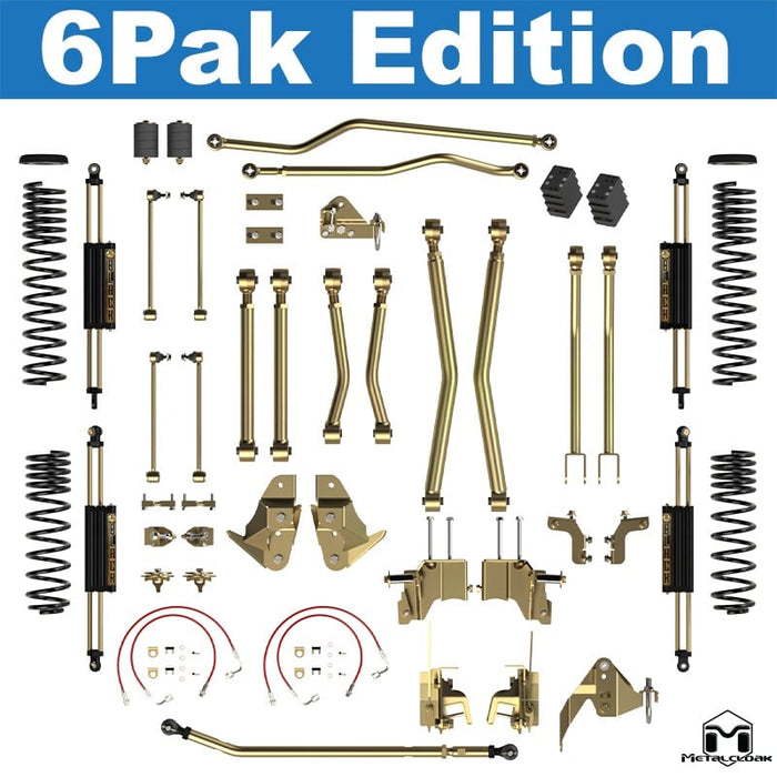 Jeep JK Wrangler 4.5" 4-Link & DB3, Bolt-On Long Arm Compound Suspension & Lift Kit - 2 Door - Rear Geometry: DB3 Bracket